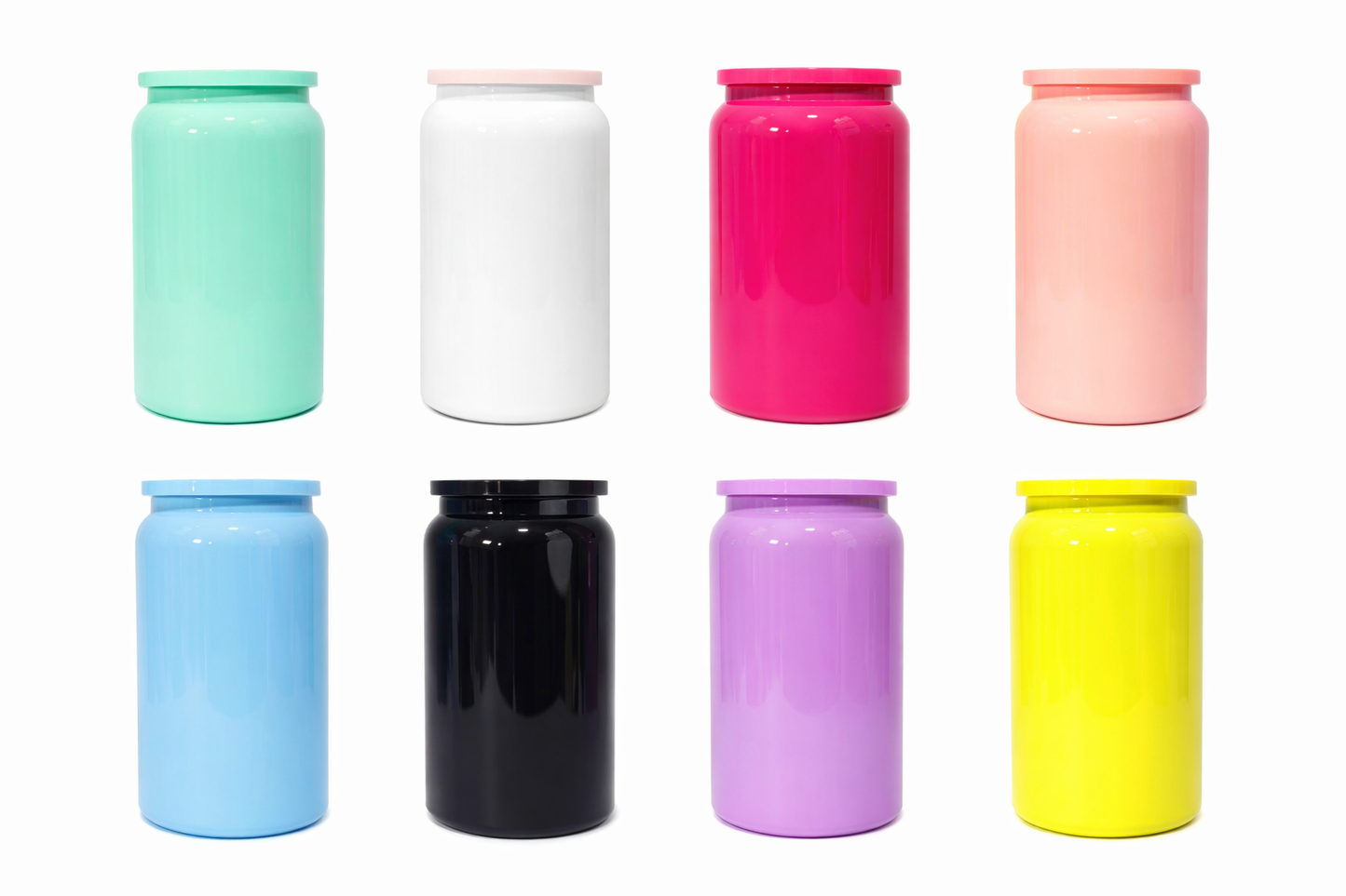 16oz Glossy Colored Stainless Steel Tumbler