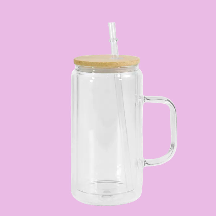 16oz Glass SnowGlobe Tumbler